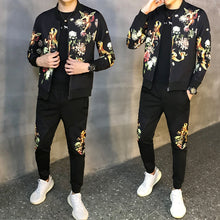 Load image into Gallery viewer, Tracksuit Male Tracksuit Asian Size Moda Hombre 2020 New Men's Set Autumn Man Sport 2 Piece Sets Sport Suit Jacket + Pants 5xl