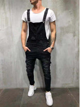 Load image into Gallery viewer, 2019 HOT New Style Men's Ripped Jeans Jumpsuits Hi Street Distressed Denim Bib Overalls For Man Suspender Pants