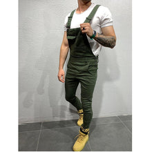 Load image into Gallery viewer, 2019 HOT New Style Men's Ripped Jeans Jumpsuits Hi Street Distressed Denim Bib Overalls For Man Suspender Pants