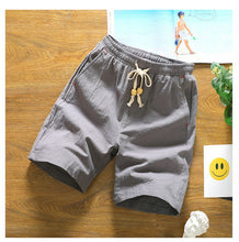 Load image into Gallery viewer, 2020 Summer New Cotton Shorts Loose Men's Casual Shorts Black White Drawstring Waist Solid Bermuda Shorts Men Plus Size 4XL 5XL