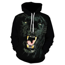 Load image into Gallery viewer, 2020 men's and women's casual round-neck hooded sweatshirts fashion 3D animal spitfire Wolf sports hoodies