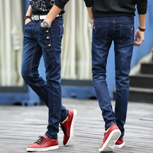 Load image into Gallery viewer, Jeans men's 2019 new slim jeans, high-quality casual stretch trousers men's clothing, fashion Korean straight versatile jeans