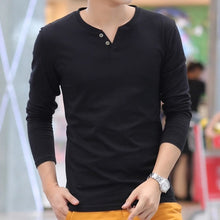 Load image into Gallery viewer, 2019 New Men's Autumn Linen t shirts Male Long Sleeve Chinese Style Tops tshirt Solid Color White Linen Cotton t shirt M-3XL