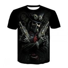 Load image into Gallery viewer, Camiseta de manga corta con estampado de calavera a la moda con logo popular de verano 2019 para hombres jóvenes