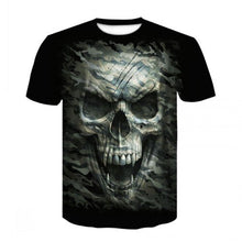Load image into Gallery viewer, Camiseta de manga corta con estampado de calavera a la moda con logo popular de verano 2019 para hombres jóvenes