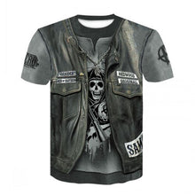 Load image into Gallery viewer, Camiseta de manga corta con estampado de calavera a la moda con logo popular de verano 2019 para hombres jóvenes