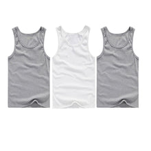 Load image into Gallery viewer, 3pcs/lot Men's Top Underwear Cotton Mens Sleeveless Muscle Vest Undershirts O-Neck Gymclothing Asian size Men Under shirt