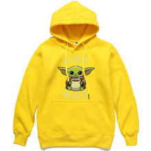 Load image into Gallery viewer, Funny Print NO COFFEE NO WORKEE Clothing Men Spring Autumn Warm Sweatshirts Stars Wars Mandalorian Baby Yoda Hoodies Streetwear