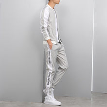 Load image into Gallery viewer, Men's Set Fashion Sports Men Sweatsuit Hip Hop Fitness Clothing Two Pieces Sweatshirt Sweatpant Male Tracksuit Black White Grey