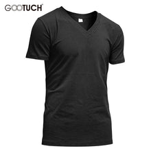 Load image into Gallery viewer, Men's Cotton Undershirts Underwear Short Sleeved Undershirt Summer V Neck Shirts Spandex Bodybuilding Solid ColorT Shirts 2565