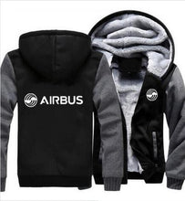 Load image into Gallery viewer, Men's autumn and winter pilot Airbus jacket BOEING AIRPLANE hoodie sports zipper thickening camouflage jacket (can be customized