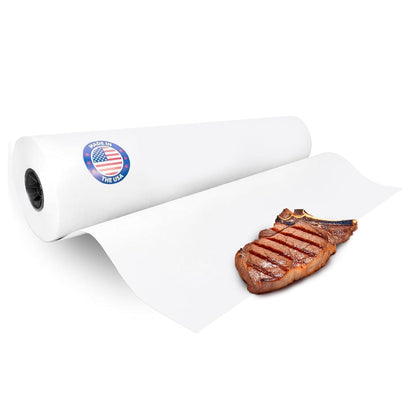 White Butcher Paper Roll 36" X 8640" (720 Feet) - Usa-Made Natural Food-Grade Paper for Cooking Meat and Fish - Unwaxed Material for Smoker, BBQ & Grilling by