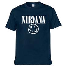 Load image into Gallery viewer, Nirvana Hip Hop Men&#39;s T-Shirt Summer Rock Band Harajuku Printed T-Shirt 100% Cotton Comfortable Street Clothing Loose O-Neck Top
