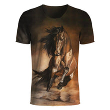 Load image into Gallery viewer, YOUTHUP 3D Animal Print T Shirt Men&#39;s Summer Short Sleeve Top Tees Fashion Horse Printed 3d tshirts Male Casual Tops
