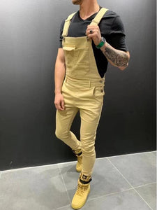 2019 HOT New Style Men's Ripped Jeans Jumpsuits Hi Street Distressed Denim Bib Overalls For Man Suspender Pants