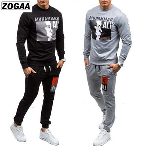 ZOGAA Men's Casual Tracksuit Hot Fashion Men's Sports Sweatsuits Two Piece Set Sweat Suit Sport wear