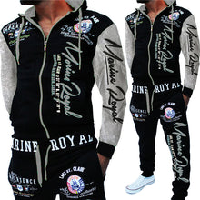 Load image into Gallery viewer, Brand  Men&#39;s Fashion Two Piece Set Men Casual Sportswear 2019 New Style Hoodies Sweatshirt&amp;Pants Sets Letter Printed Tracksuit
