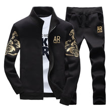 Load image into Gallery viewer, Men&#39;s Sportswear Sets 2019 Spring Autumn Male Casual Tracksuit Men 2 Piece Zipper Sweatshirt + Sweatpants Brand Track Suit Set
