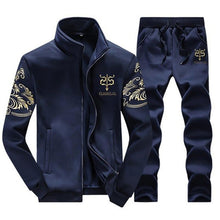 Load image into Gallery viewer, Men&#39;s Sportswear Sets 2019 Spring Autumn Male Casual Tracksuit Men 2 Piece Zipper Sweatshirt + Sweatpants Brand Track Suit Set
