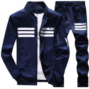 Plus Size 9XL 8XL Men's Sporting Suit Male Tracksuit Men Spring Autumn Casual Sportswear Big Size 2PC Jacket+Pants Clothing Sets