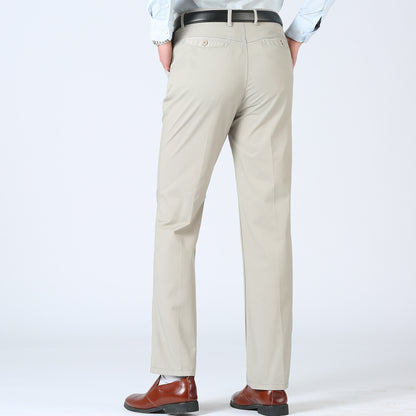 MRMT 2019 Brand Summer Men's Trousers Thin Casual Loose Solid Color Middle-aged High Waist Pants for Male Long Trouser