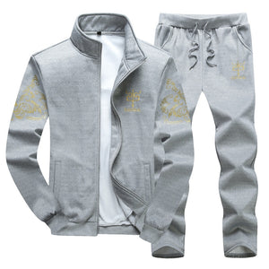 plus size M~8XL 9XL Men's Sportswear Sets Casual Tracksuit Male 2 Piece sets Sweatshirt+Pants outwear joggers sports suit men