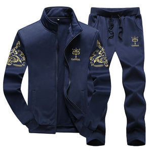 plus size M~8XL 9XL Men's Sportswear Sets Casual Tracksuit Male 2 Piece sets Sweatshirt+Pants outwear joggers sports suit men