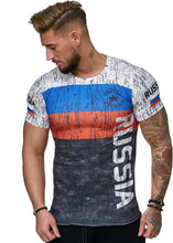 Load image into Gallery viewer, Summer Latest 3D Print Men&#39;s Spanish Casual Short Sleeve Slim T-Shirt Summer Tops Round Neck T-Shirt Soccer Spain Flag Fashion
