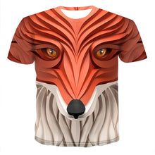 Load image into Gallery viewer, 2020 New 3D Wolf Head Cool Men&#39;s T-Shirt Funny animal fashion unisex casual t-shirt Summer street quick-drying fashion t-shirt
