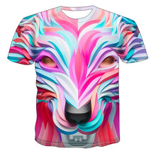 Load image into Gallery viewer, 2020 New 3D Wolf Head Cool Men&#39;s T-Shirt Funny animal fashion unisex casual t-shirt Summer street quick-drying fashion t-shirt
