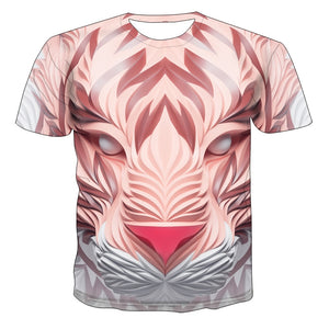 2020 New 3D Wolf Head Cool Men's T-Shirt Funny animal fashion unisex casual t-shirt Summer street quick-drying fashion t-shirt