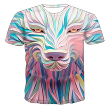 Load image into Gallery viewer, 2020 New 3D Wolf Head Cool Men&#39;s T-Shirt Funny animal fashion unisex casual t-shirt Summer street quick-drying fashion t-shirt
