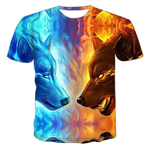 Load image into Gallery viewer, 2020 New 3D Wolf Head Cool Men&#39;s T-Shirt Funny animal fashion unisex casual t-shirt Summer street quick-drying fashion t-shirt
