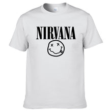 Load image into Gallery viewer, Nirvana Hip Hop Men&#39;s T-Shirt Summer Rock Band Harajuku Printed T-Shirt 100% Cotton Comfortable Street Clothing Loose O-Neck Top
