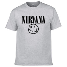 Load image into Gallery viewer, Nirvana Hip Hop Men&#39;s T-Shirt Summer Rock Band Harajuku Printed T-Shirt 100% Cotton Comfortable Street Clothing Loose O-Neck Top
