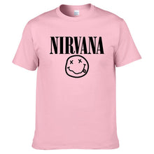 Load image into Gallery viewer, Nirvana Hip Hop Men&#39;s T-Shirt Summer Rock Band Harajuku Printed T-Shirt 100% Cotton Comfortable Street Clothing Loose O-Neck Top
