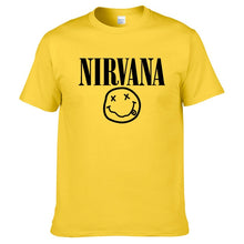 Load image into Gallery viewer, Nirvana Hip Hop Men&#39;s T-Shirt Summer Rock Band Harajuku Printed T-Shirt 100% Cotton Comfortable Street Clothing Loose O-Neck Top
