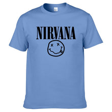 Load image into Gallery viewer, Nirvana Hip Hop Men&#39;s T-Shirt Summer Rock Band Harajuku Printed T-Shirt 100% Cotton Comfortable Street Clothing Loose O-Neck Top
