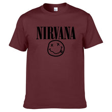 Load image into Gallery viewer, Nirvana Hip Hop Men&#39;s T-Shirt Summer Rock Band Harajuku Printed T-Shirt 100% Cotton Comfortable Street Clothing Loose O-Neck Top
