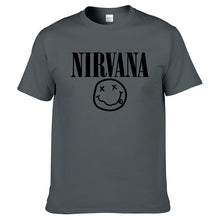 Load image into Gallery viewer, Nirvana Hip Hop Men&#39;s T-Shirt Summer Rock Band Harajuku Printed T-Shirt 100% Cotton Comfortable Street Clothing Loose O-Neck Top
