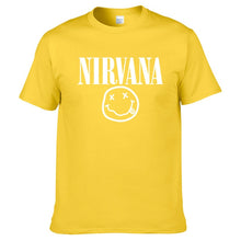 Load image into Gallery viewer, Nirvana Hip Hop Men&#39;s T-Shirt Summer Rock Band Harajuku Printed T-Shirt 100% Cotton Comfortable Street Clothing Loose O-Neck Top
