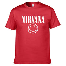 Load image into Gallery viewer, Nirvana Hip Hop Men&#39;s T-Shirt Summer Rock Band Harajuku Printed T-Shirt 100% Cotton Comfortable Street Clothing Loose O-Neck Top
