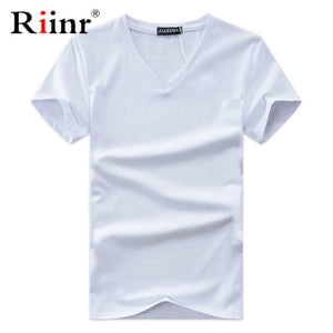 Short Sleeve T Shirt Men's Tops Tees V Neck Short Sleeve Slim Fit T-shirt Men Casual Summer Tshirt Camisetas Plus Size S-5XL