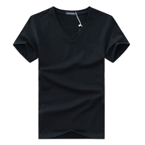 Short Sleeve T Shirt Men's Tops Tees V Neck Short Sleeve Slim Fit T-shirt Men Casual Summer Tshirt Camisetas Plus Size S-5XL