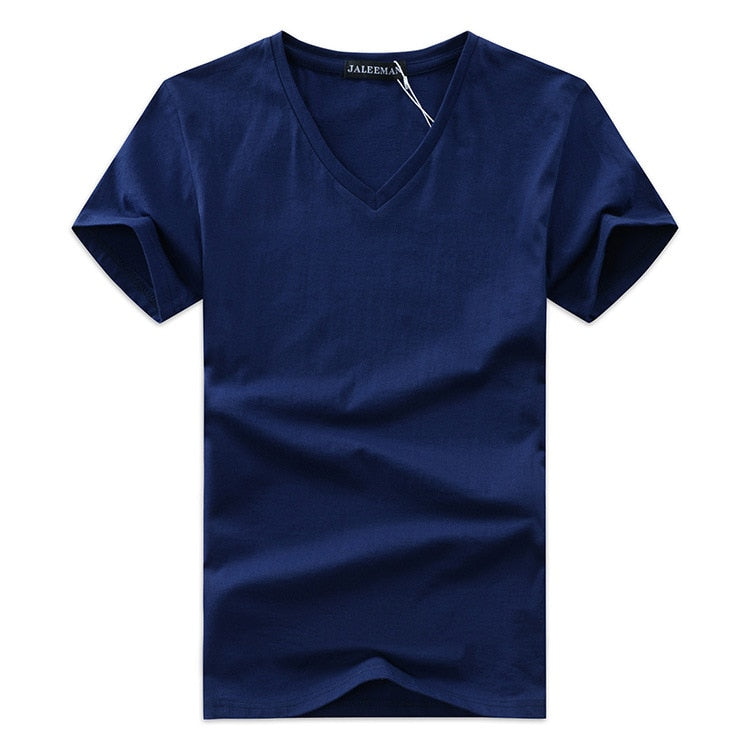 Short Sleeve T Shirt Men's Tops Tees V Neck Short Sleeve Slim Fit T-shirt Men Casual Summer Tshirt Camisetas Plus Size S-5XL
