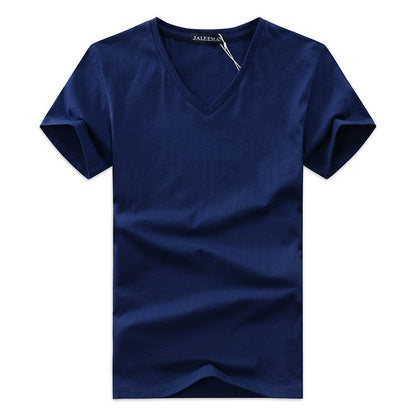 Short Sleeve T Shirt Men's Tops Tees V Neck Short Sleeve Slim Fit T-shirt Men Casual Summer Tshirt Camisetas Plus Size S-5XL