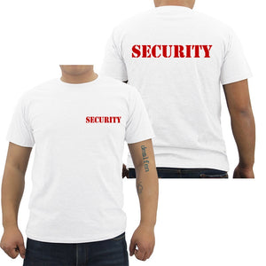 Security Men's T-shirt Event Staff Black Double Sided Top Quality Cotton Casual Short Sleeve Men T Shirts Hip Hop Tees Tops