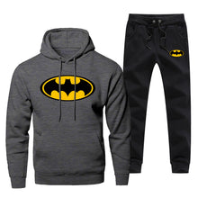 Load image into Gallery viewer, Batman Print Fashion Men&#39;s Full Suit Tracksuit Superhero Bat Man Sweatpants Hoodies For Men 2 Piece Set Fitness Warm Streetwear
