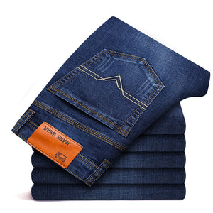 VOMINT Men's Jenas Business Classic Leisure Basic styles men Jeans Straight pants High Quality Hot Sale Plus Size 40 (No Belt)