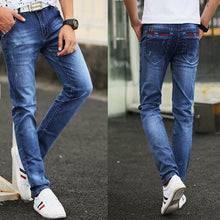 Load image into Gallery viewer, Jeans men&#39;s 2019 new slim jeans, high-quality casual stretch trousers men&#39;s clothing, fashion Korean straight versatile jeans
